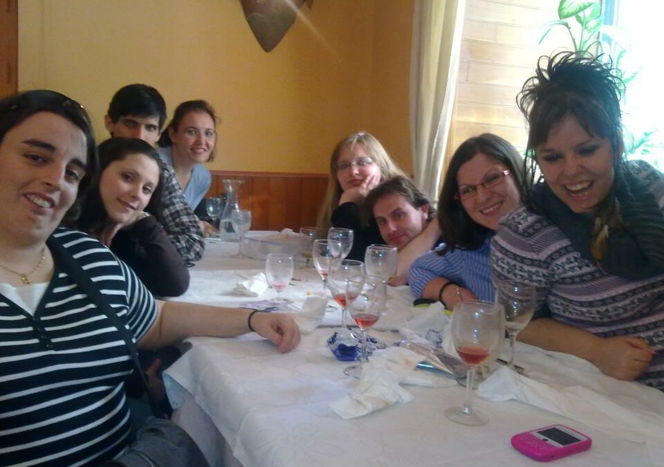 El grupo PKU en el restaurante Artemisa